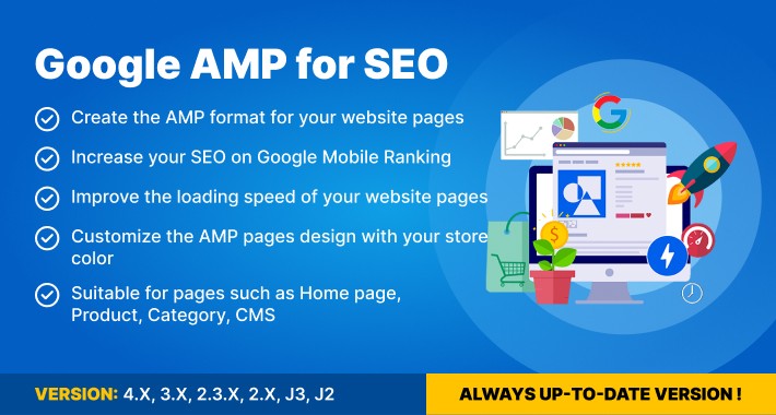 Google AMP for SEO - Add Accelerated Mobile Pages (v. 2.*-4.*)