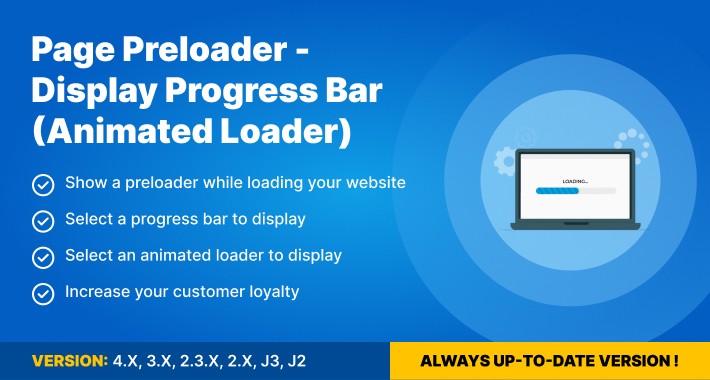 Page Preloader - Display Progress Bar (Animated Loader)