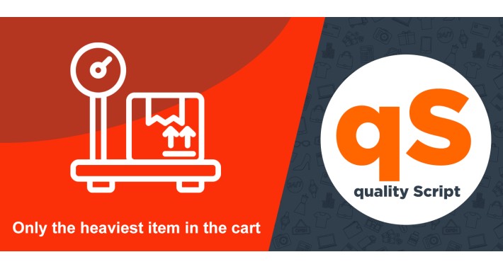 Only the heaviest item in the cart