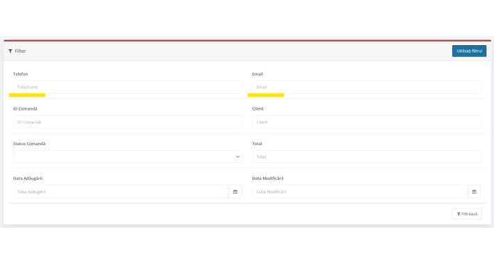 Filter Phone and Email Search - Admin Order List