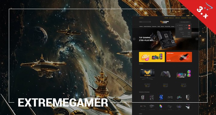 Premium Extremegamer OpenCart 3 Cosmetics Store Template