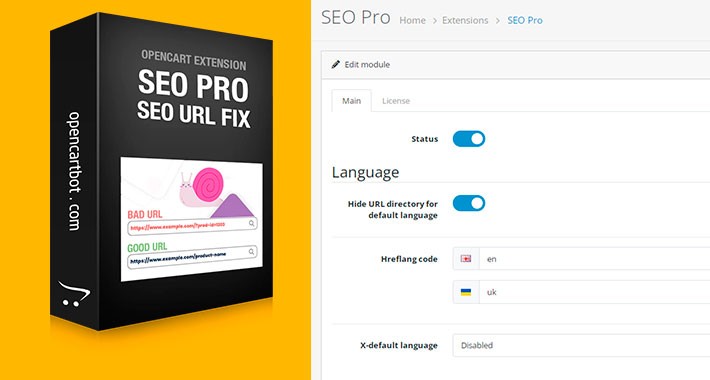 SEO Pro - SEO URL Fix for OpenCart 4