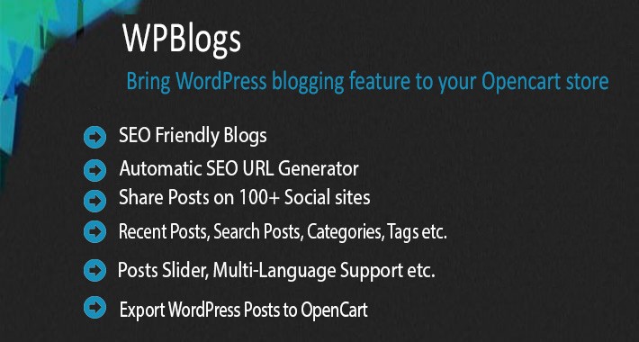 WPBlogs - Wordpress Blog System in Opencart
