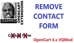 Remove Contact Form - OpenCart 4.x