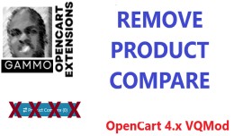 Remove Product Compare - OpenCart 4.x