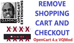 Remove Shopping Cart and Checkout - OpenCart 4.x