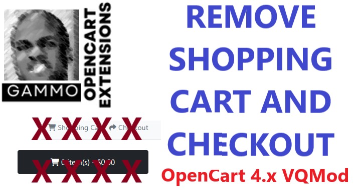 Remove Shopping Cart and Checkout - OpenCart 4.x