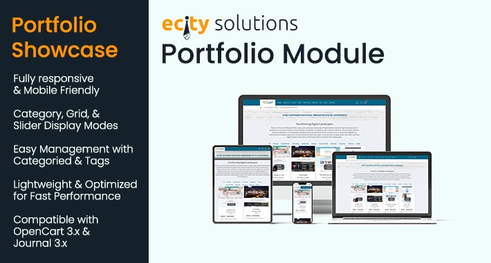 eCart Portfolio Showcase – Interactive Website Gallery