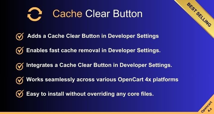 Advance Cache Clear with one Button Admin Cache