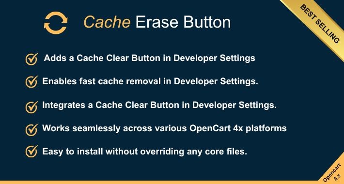 Cache Erase Button In Product Page