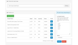 Bulk Product By Model, SKU  Report For OpenCart
