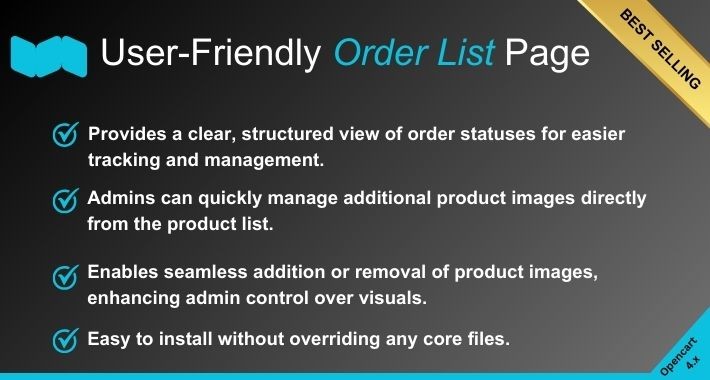 User-Friendly Admin Order List Page