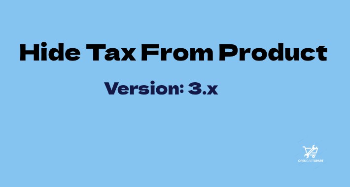 Hide Tax From Product