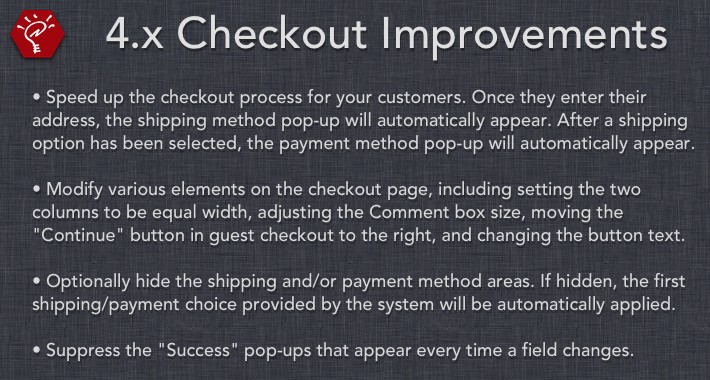 4.x Checkout Improvements
