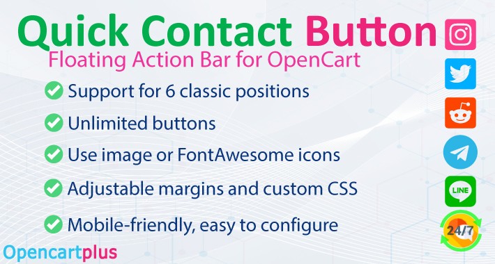 Quick Contact Button – Floating Action Bar