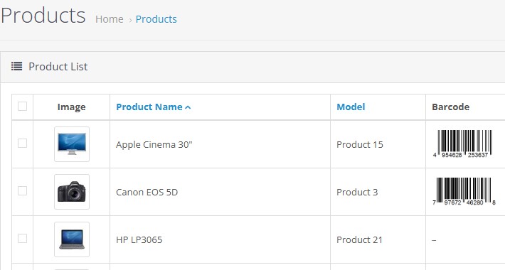 Admin Product Barcode Viewer