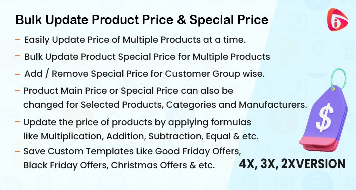 Bulk Update Product Price & Special Price