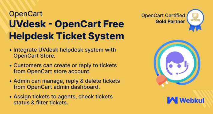 Opencart UVdesk - Free Ecommerce helpdesk ticket system