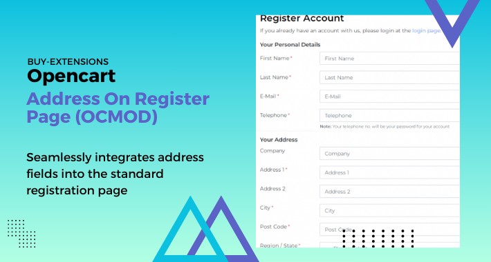 Opencart Address On Register Page (OCMOD)