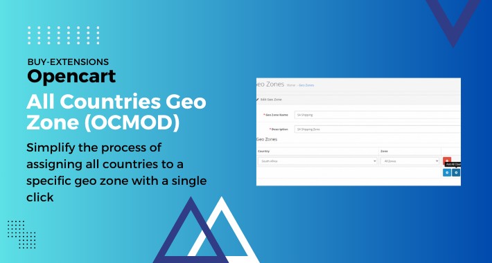 Opencart All Geo Zone (OCMOD)