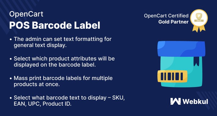 Opencart POS Barcode Label