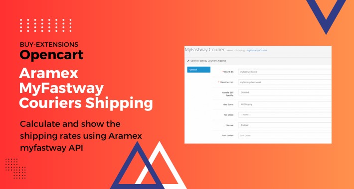 Opencart Aramex MyFastway Couriers Shipping