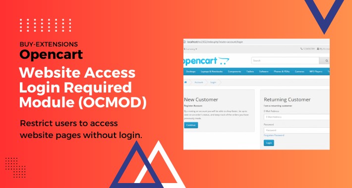 Opencart Website access login required