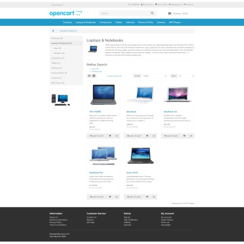 OpenCart OpenCart Modern Default Theme