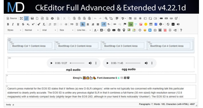 CkEditor Full Advanced & Extended v4.22.1d