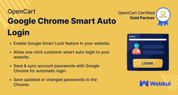 OpenCart - Opencart Google Chrome Smart Auto Login