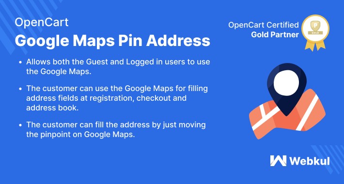 OpenCart Google Maps Pin Address