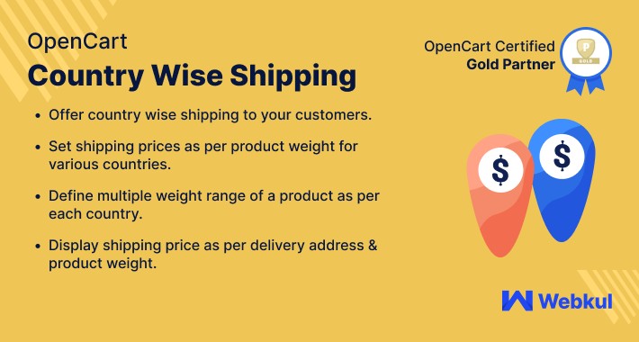 OpenCart Country Wise Shipping