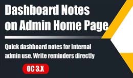 Dashboard Notes  on Admin Home Page