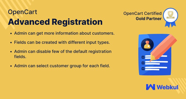 Opencart Advanced Registration
