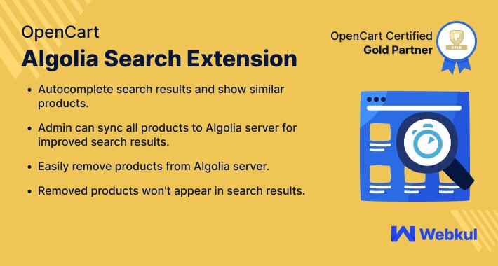 Opencart Algolia Search Extension