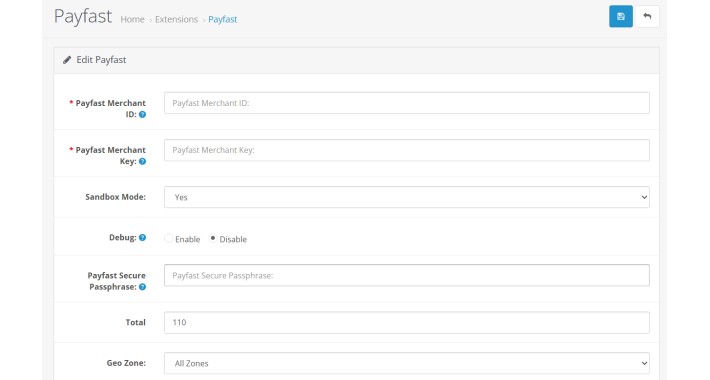 PayFast Payment Extension for Opencart 3.X