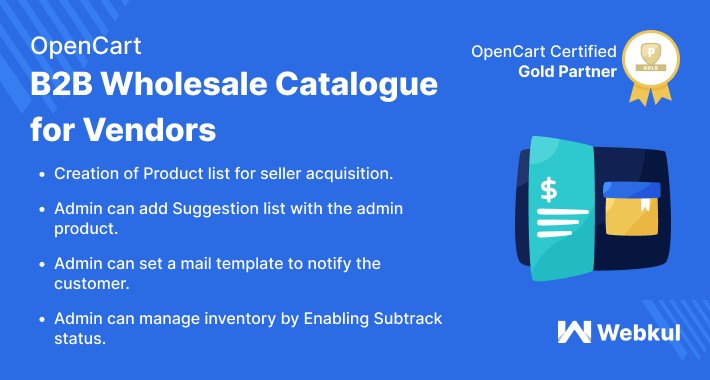Opencart B2B Wholesale Catalogue for Vendor