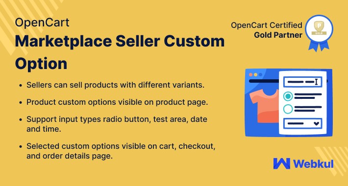 Opencart Multi Vendor Marketplace Custom Options