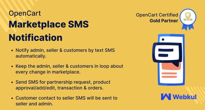 Opencart Multi Seller Marketplace SMS Notification