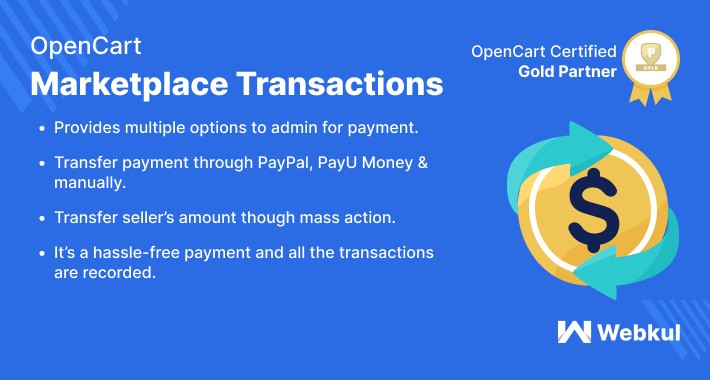 Opencart Multi Vendor Marketplace Transactions