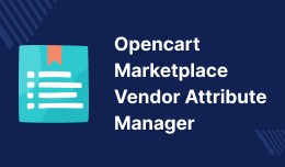 Opencart Marketplace Vendor Attribute Manager