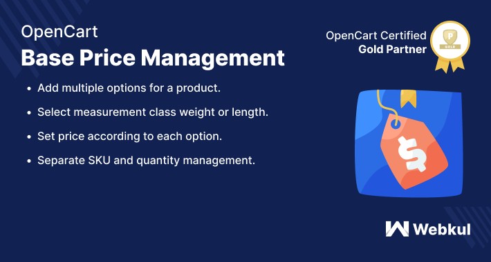 Opencart Base Price Management
