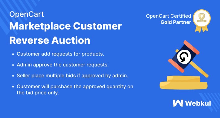 Opencart Multi Vendor Marketplace Customer Reverse Auction
