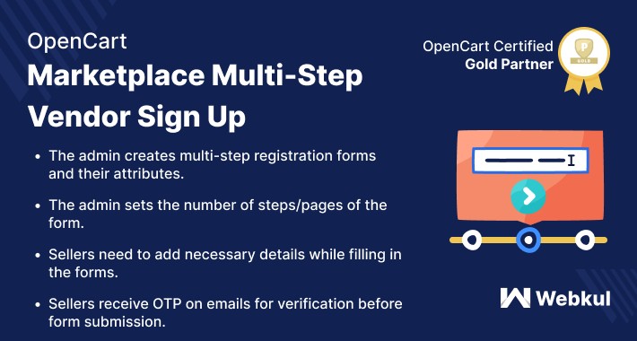 Opencart Marketplace Multi Step Vendor Signup