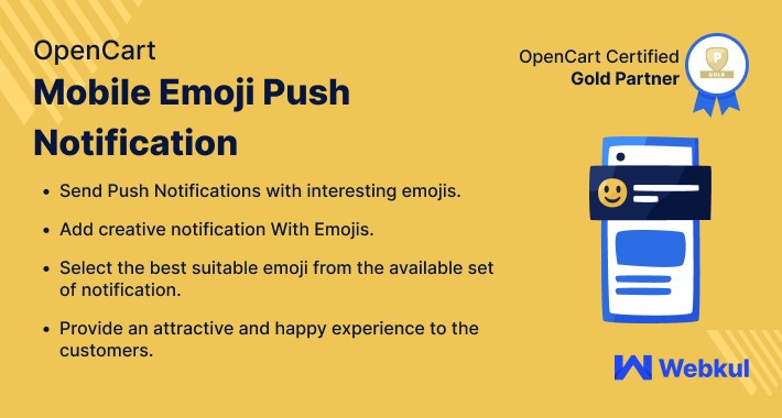 OpenCart Mobile Emoji Push Notification