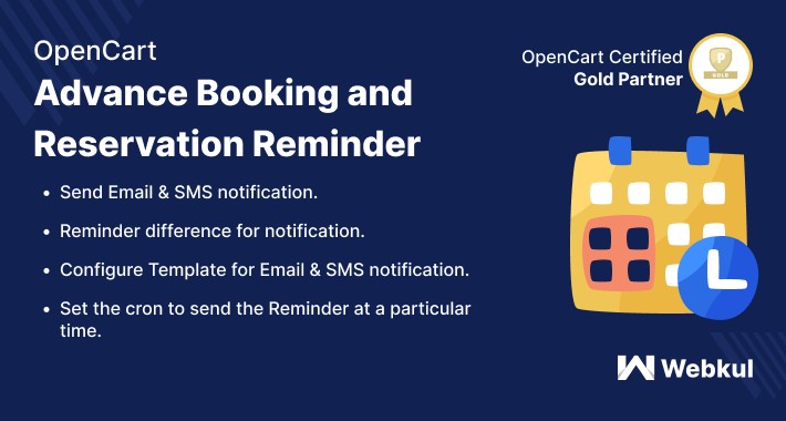 Opencart Advance Booking and Reservation Reminder