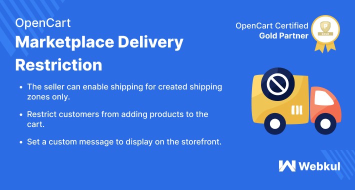 OpenCart Multi Vendor Marketplace Delivery Restriction