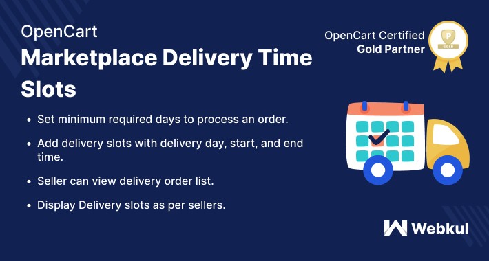 Opencart Multi Vendor Delivery Time Slots