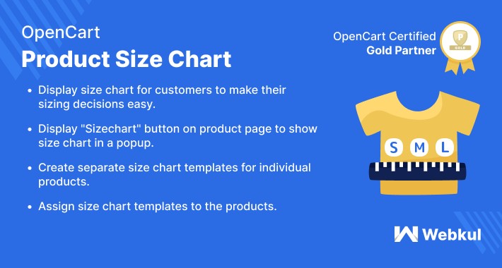 Opencart Product Size Chart