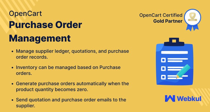 OpenCart Purchase Order Management